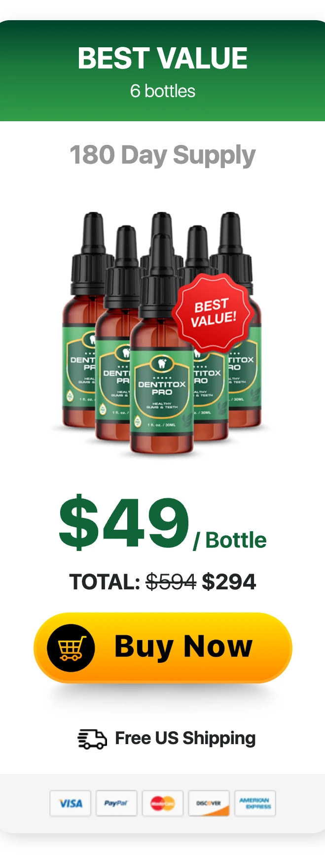 Dentitox Pro 6 bottles